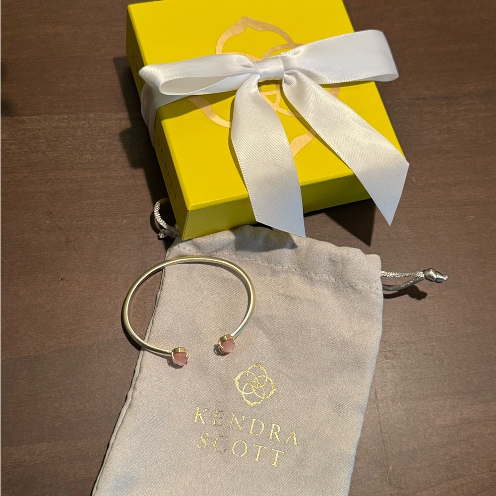 Kendra Scott Gold Cuff with Blush Accents